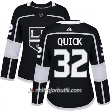 Dame Ishockey Los Angeles Kings Tröja Jonathan Quick 32 Adidas 2017-2018 Svart Authentic